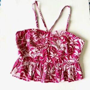 New w/ Tag Bila77 Fuchsia Top, Cotton, Size Small